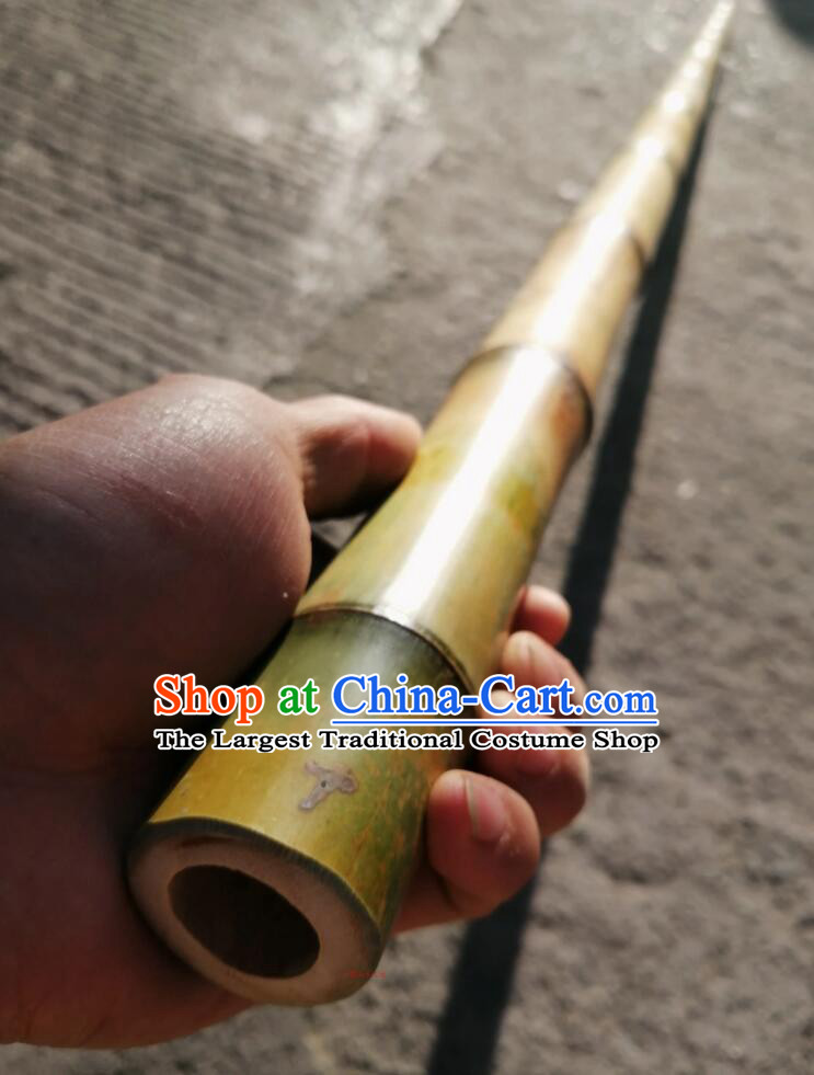 Chinese Kung Fu Bamboo Stick Shaolin Wushu Eyebrow High Cudgel Handmade Tai Chi Bamboo Staff