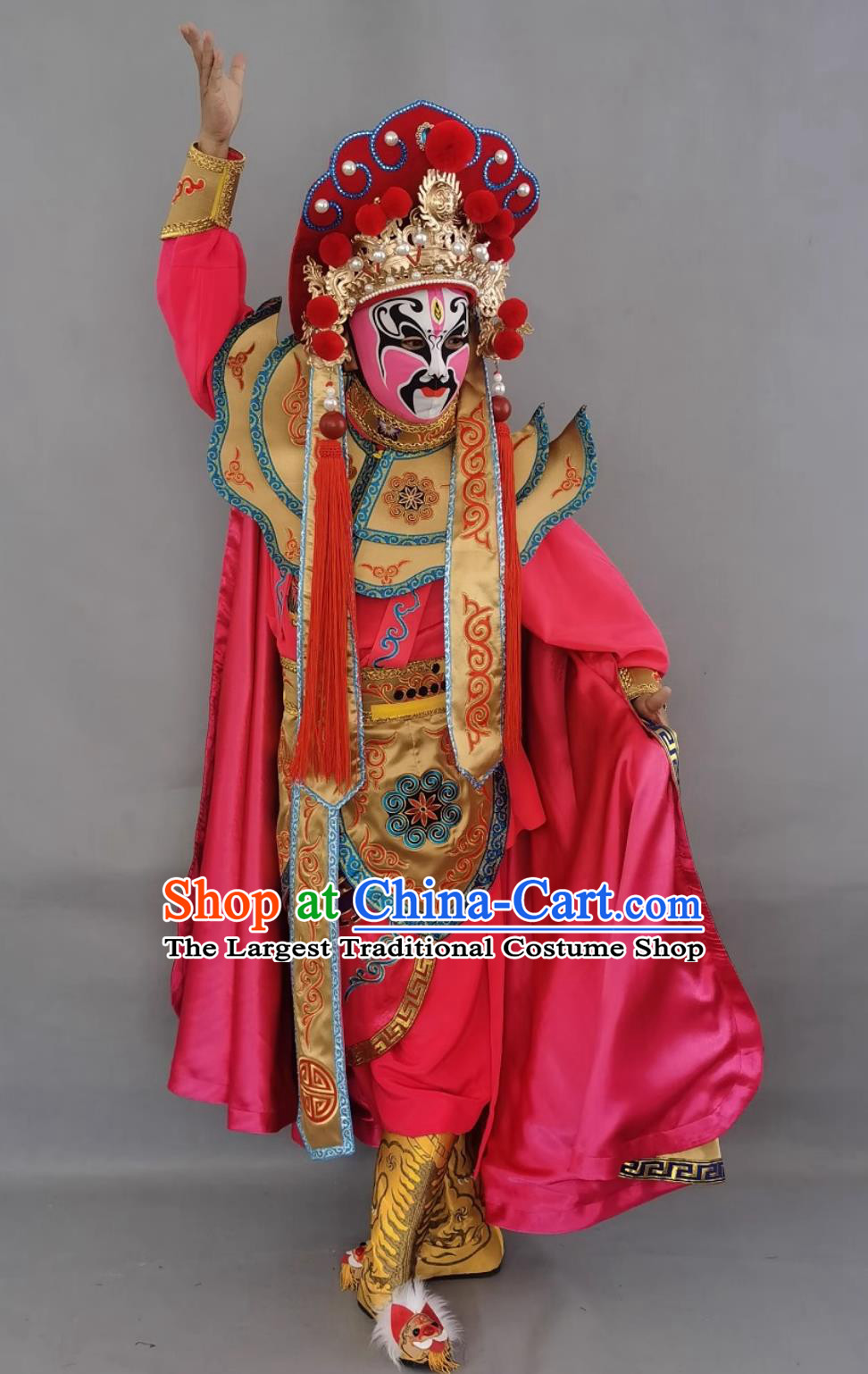 China Bian Lian Costume Sichuan Opera Face Changing Clothing Stage Magic Performance Golden and Pink Outfit