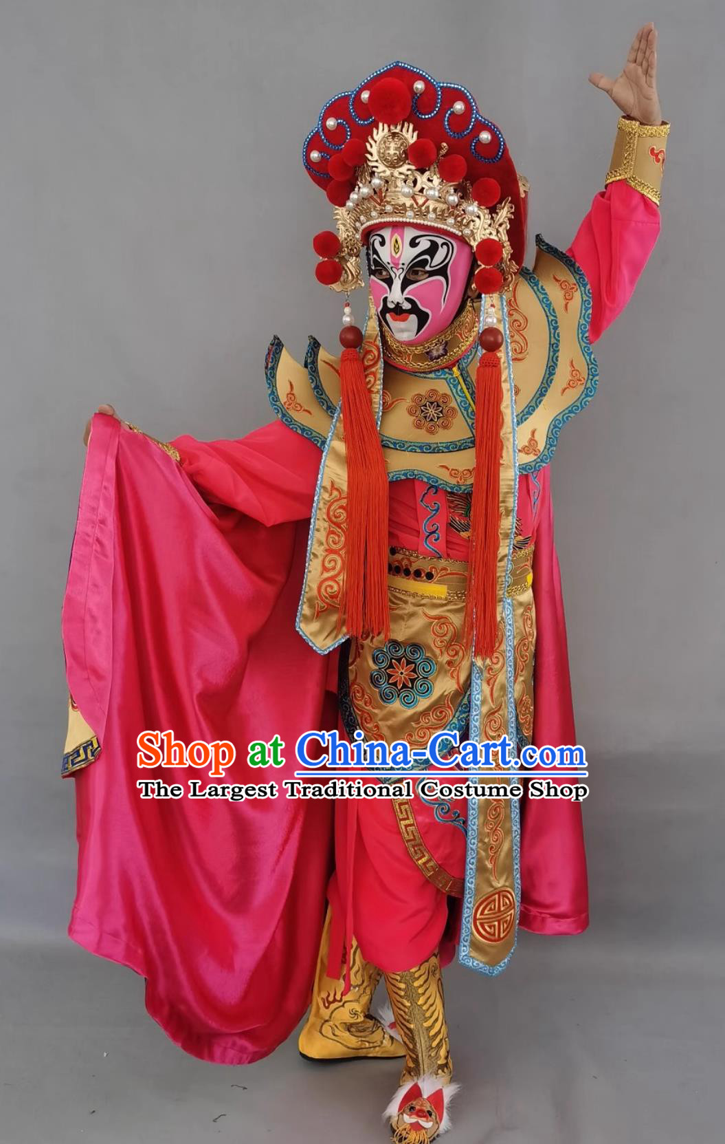 China Bian Lian Costume Sichuan Opera Face Changing Clothing Stage Magic Performance Golden and Pink Outfit