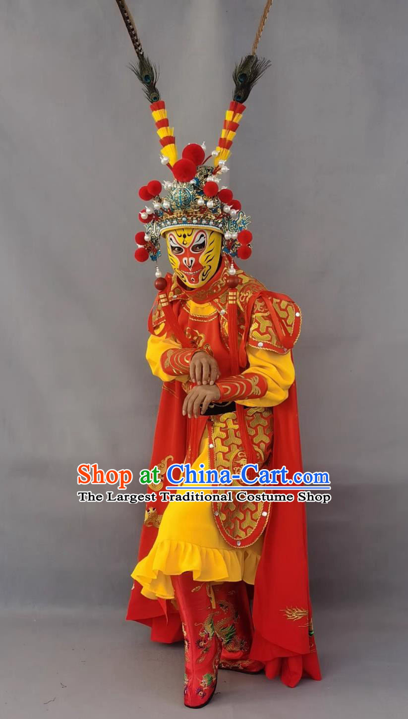 China Stage Magic Performance Sun Wukong Outfit Bian Lian Costume Sichuan Opera Face Changing Handsome Monkey King Clothing