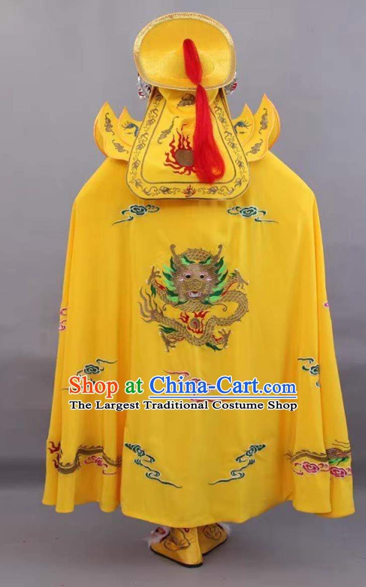 Yellow China Sichuan Opera Face Changing Clothing Stage Magic Performance Outfit Bian Lian Embroidered Costume