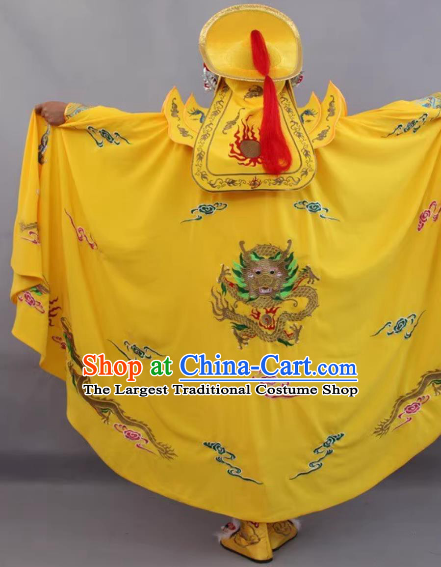 Yellow China Sichuan Opera Face Changing Clothing Stage Magic Performance Outfit Bian Lian Embroidered Costume