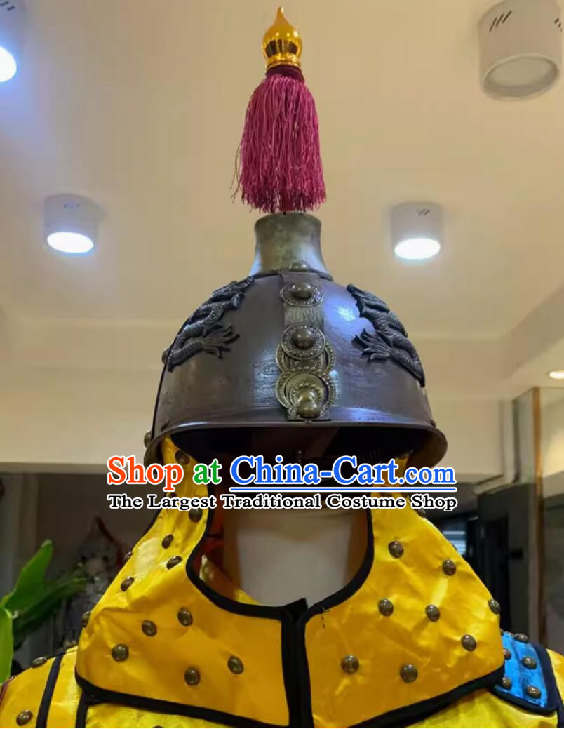 Handmade Chinese Qing Dynasty Emperor Qianlong Helmet