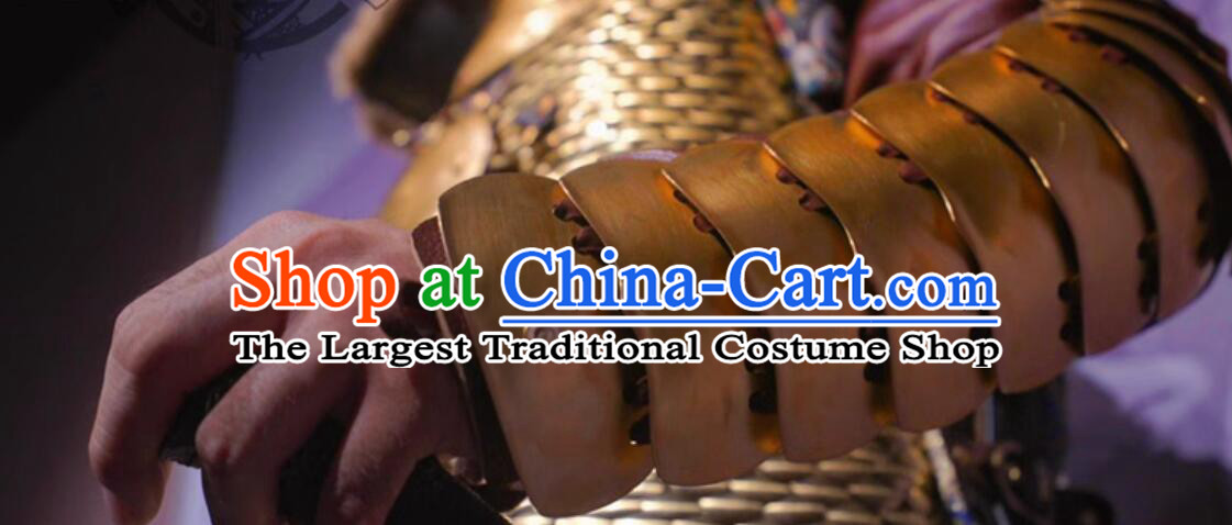 Handmade China Ming Dynasty Commander Metal Armor and Helmet Complete Set
