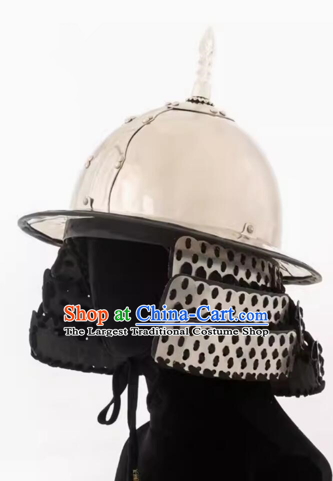 Handmade China Ming Dynasty Warrior Hat Stainless Steel Saucer Helmet