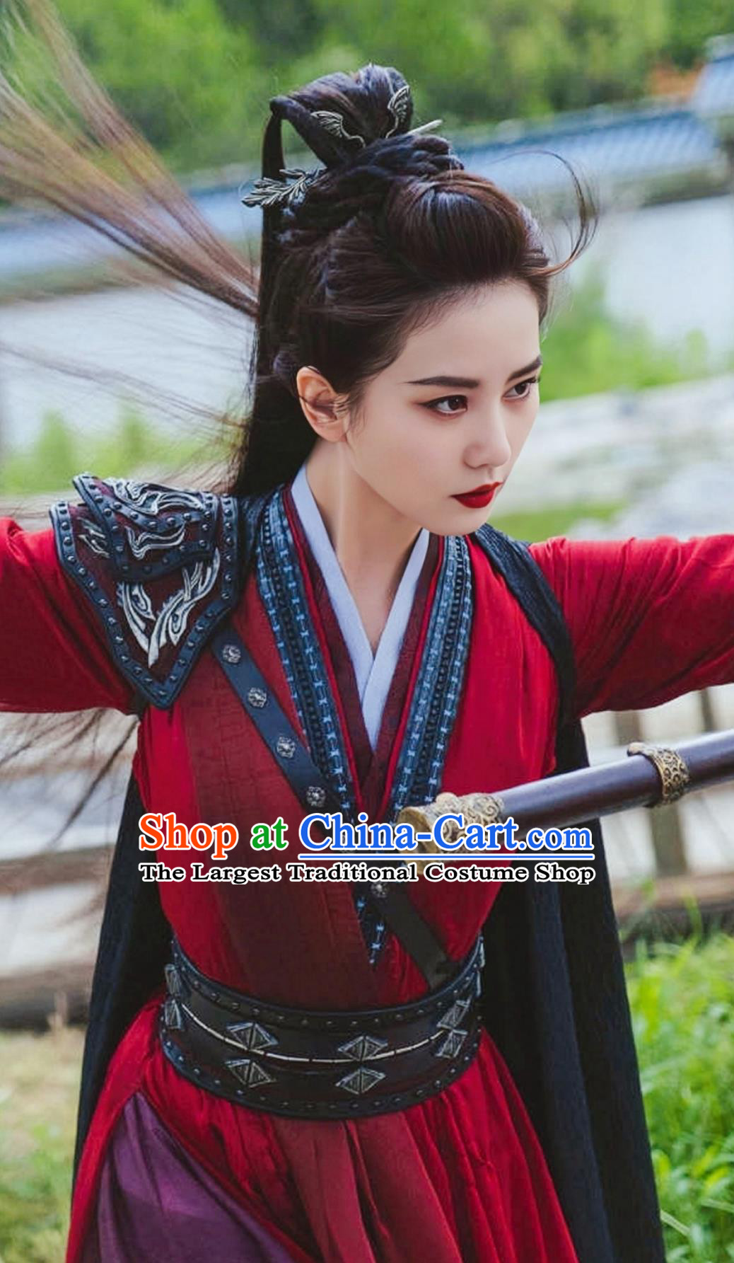 Wuxia TV Series A Journey To Love Ren Ru Yi Red Dress Ancient China Swordswoman Costume