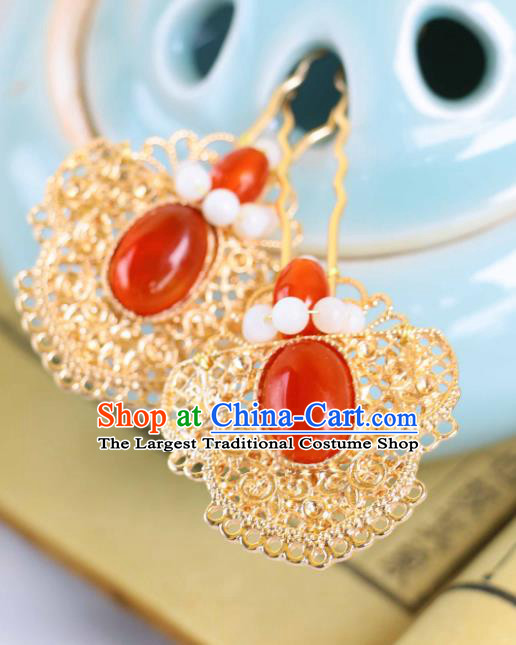 Handmade Tang Dynasty Hair Clip Traditional Chinese Hanfu Hair Jewelry China Ancient Princess Hairpin