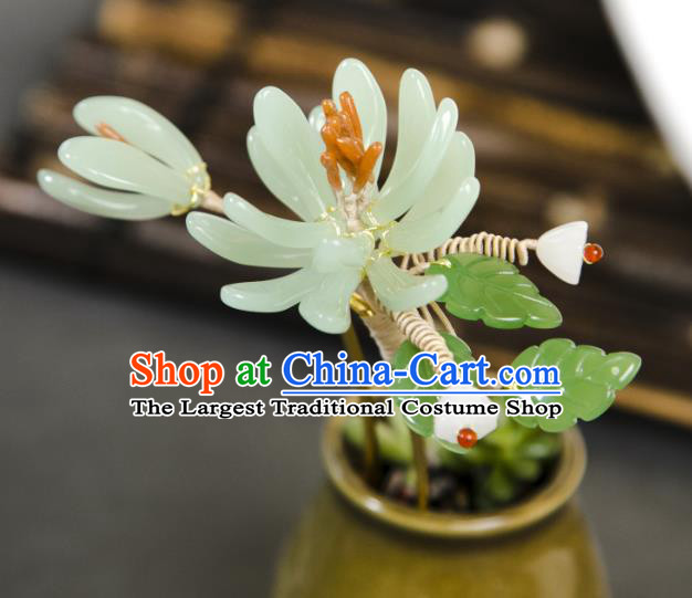 Handmade Ming Dynasty Hair Clip Traditional Chinese Hanfu Hair Jewelry China Ancient Noble Woman Chrysanthemum Hairpin