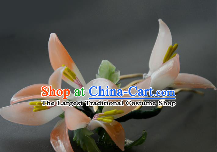 Handmade Song Dynasty Orchid Hair Comb Traditional Chinese Hanfu Hair Jewelry China Ancient Princess Flower Hairpin