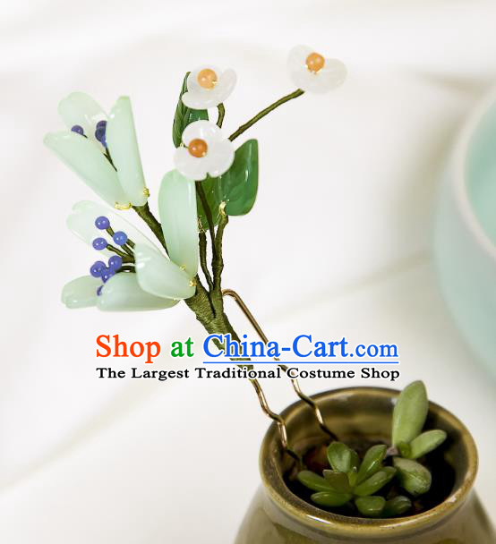 China Ancient Empress Orchid Hairpin Handmade Ming Dynasty Hair Clip Traditional Chinese Hanfu Hair Jewelry