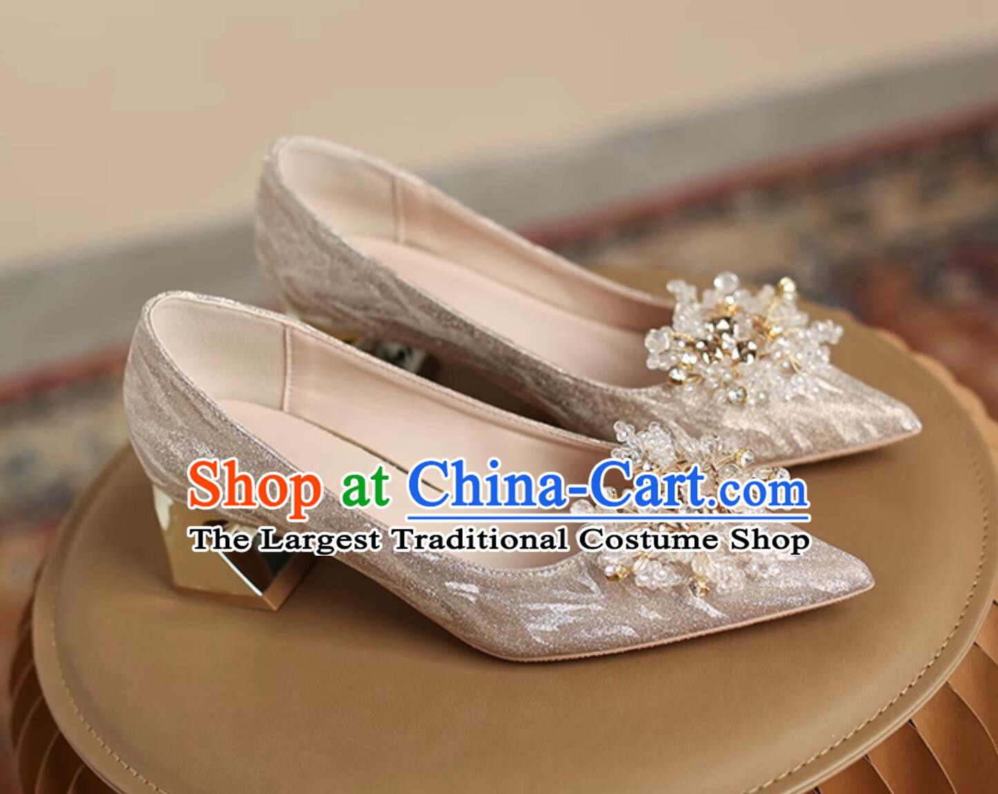 French Fashion Shoes cm Heeled Shoes Bride Shoes Champagne Wedding Shoes
