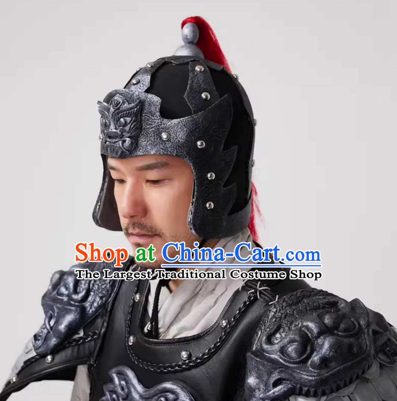 Ancient Chinese Clothing Traditional Stage Performance Warrior Costume China Han Dynasty General Armor and Helmet Complete Set