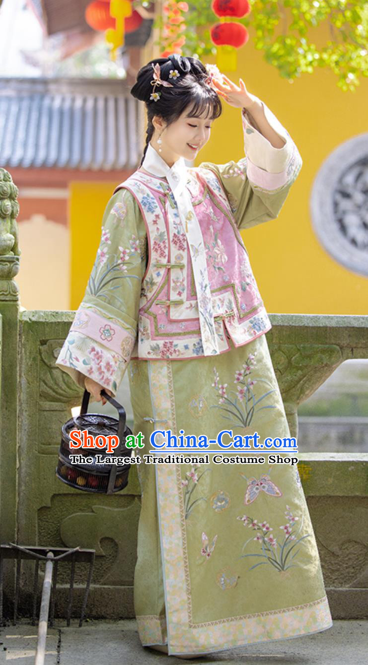 Traditional Qing Dynasty Princess Dresses China Travel Photography Costume Ancient Chinese Palace Lady Clothing