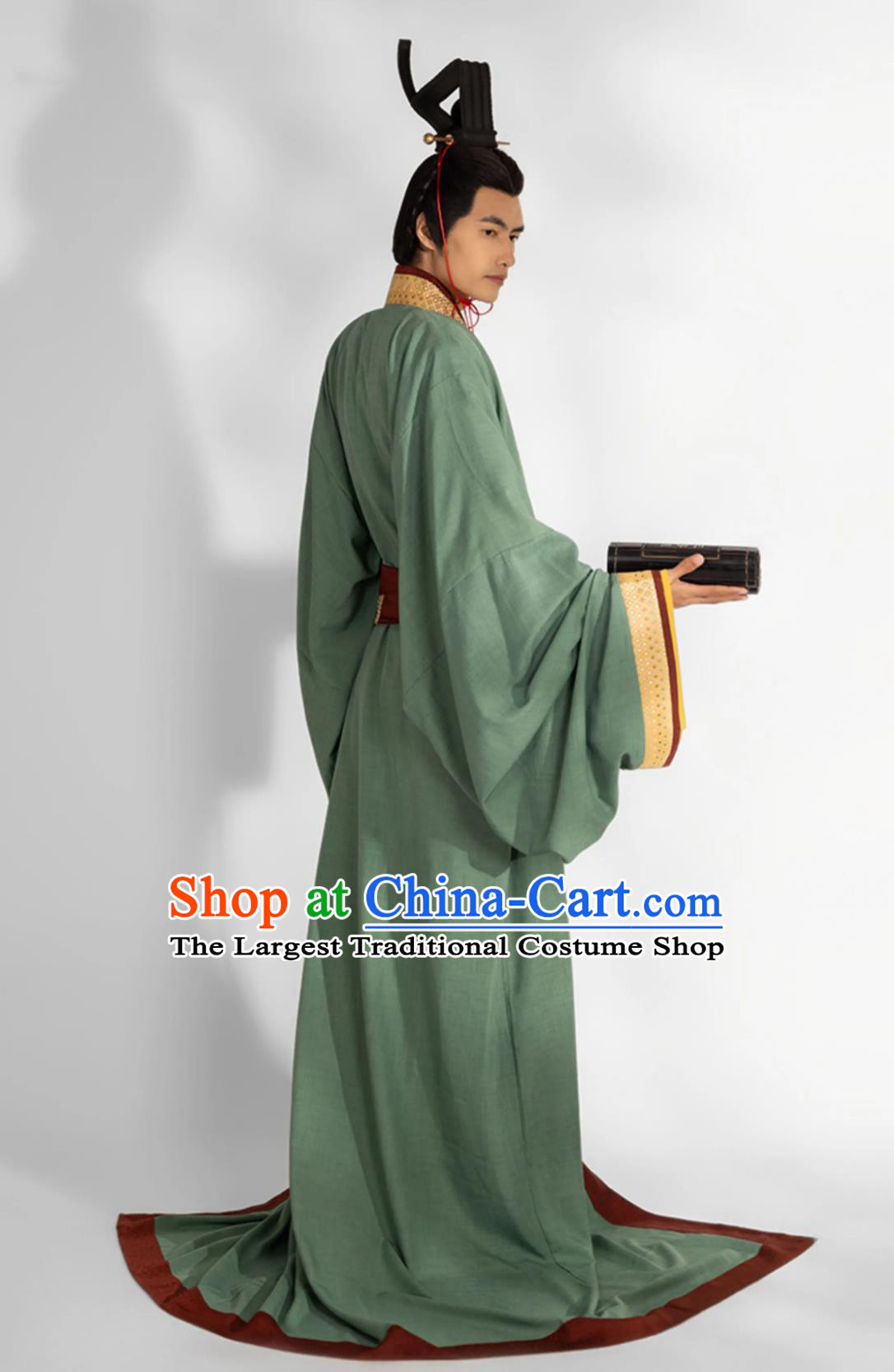 China Travel Photography Costume Ancient Chinese the Warring States Period Prince Clothing Traditional Mens Hanfu Robe