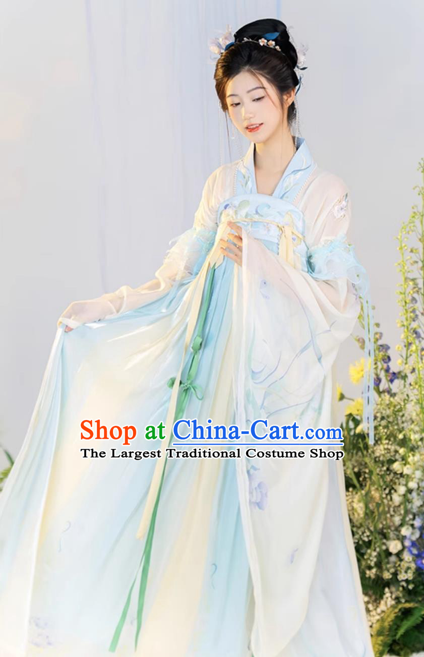 Ancient Chinese Tang Dynasty Princess Clothing Traditional Women Hanfu Hezi Dress China Travel Photography Palace Lady Costume