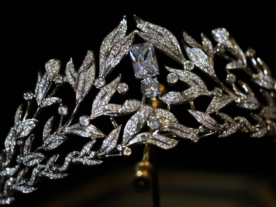 Top Princess Headwear Bride Hair Jewelry Handmade Wedding Zircon Royal Crown