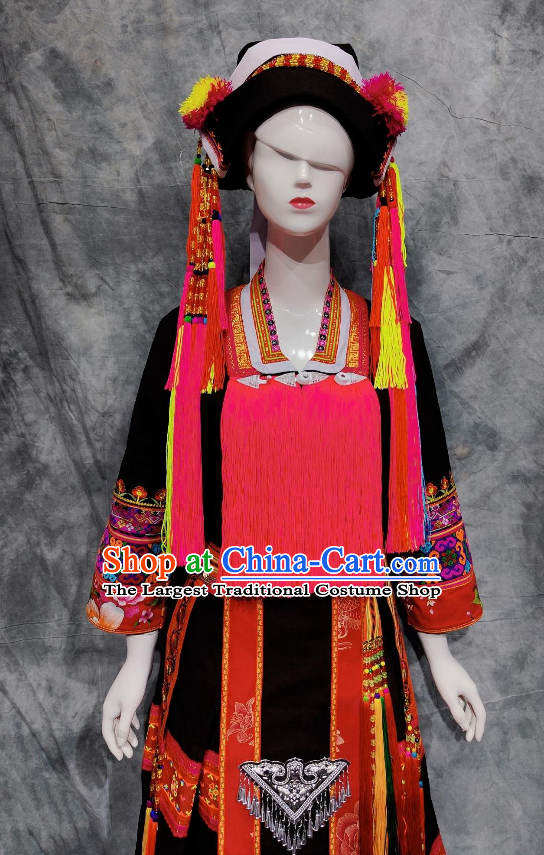 Chinese Ethnic Dance Costume China Yao National Minority Woman Clothing Traditional Guangxi March rd Festival Dress