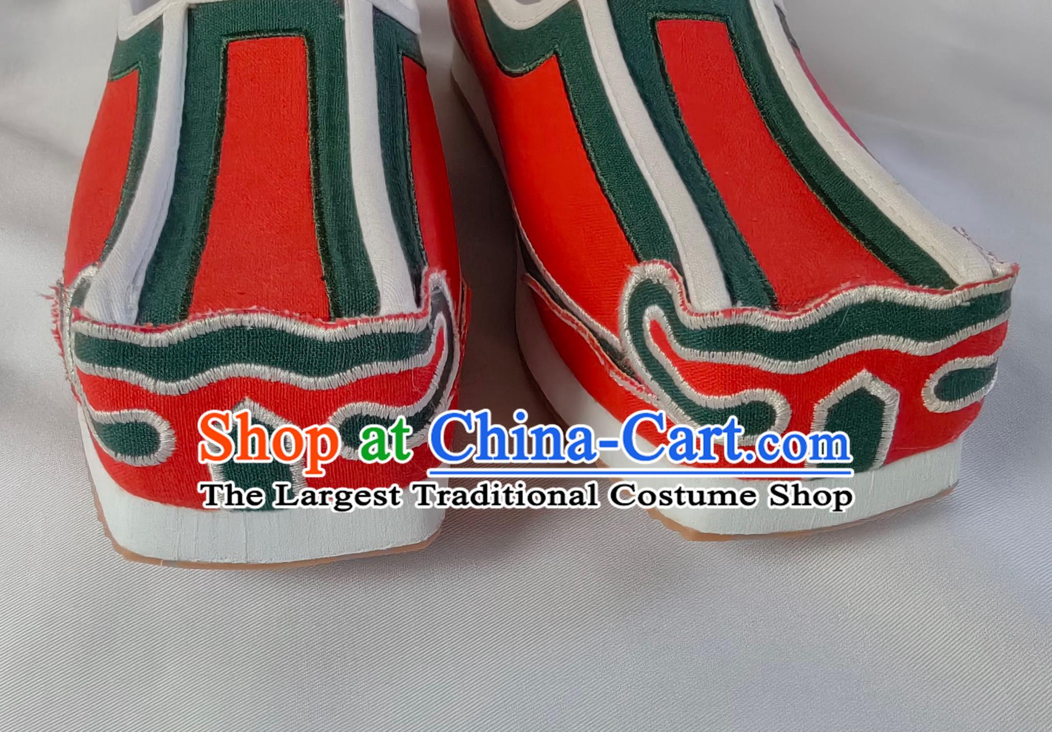 Ancient Chinese Scholar Red Square Top Shoes China Ming Dynasty Shoes Traditional Hanfu Linen Shoes