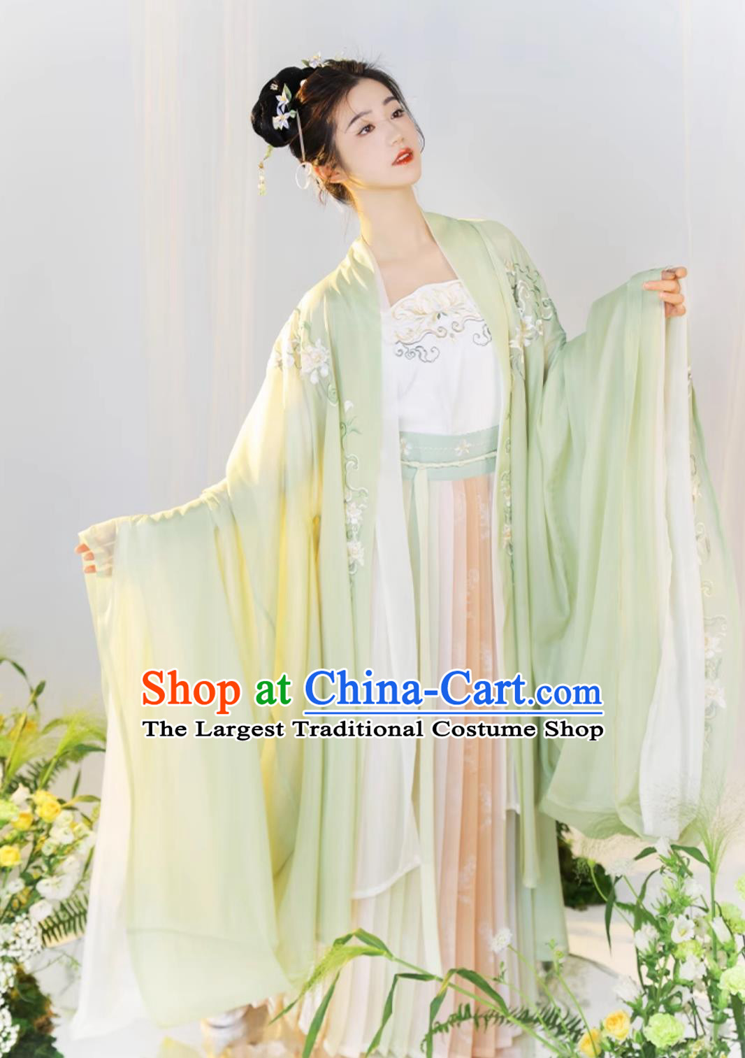 Ancient China Princess Embroidered Clothing Traditional Female Hanfu Chinese Song Dynasty Court Lady Costume