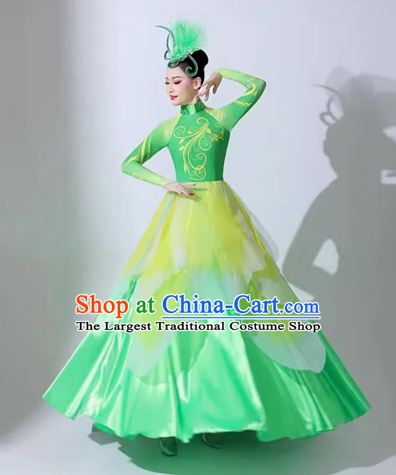 Women Group Dance Flower Clothing Chinese Spring Festival Gala Opening Dance Costume Modern Dance Dress