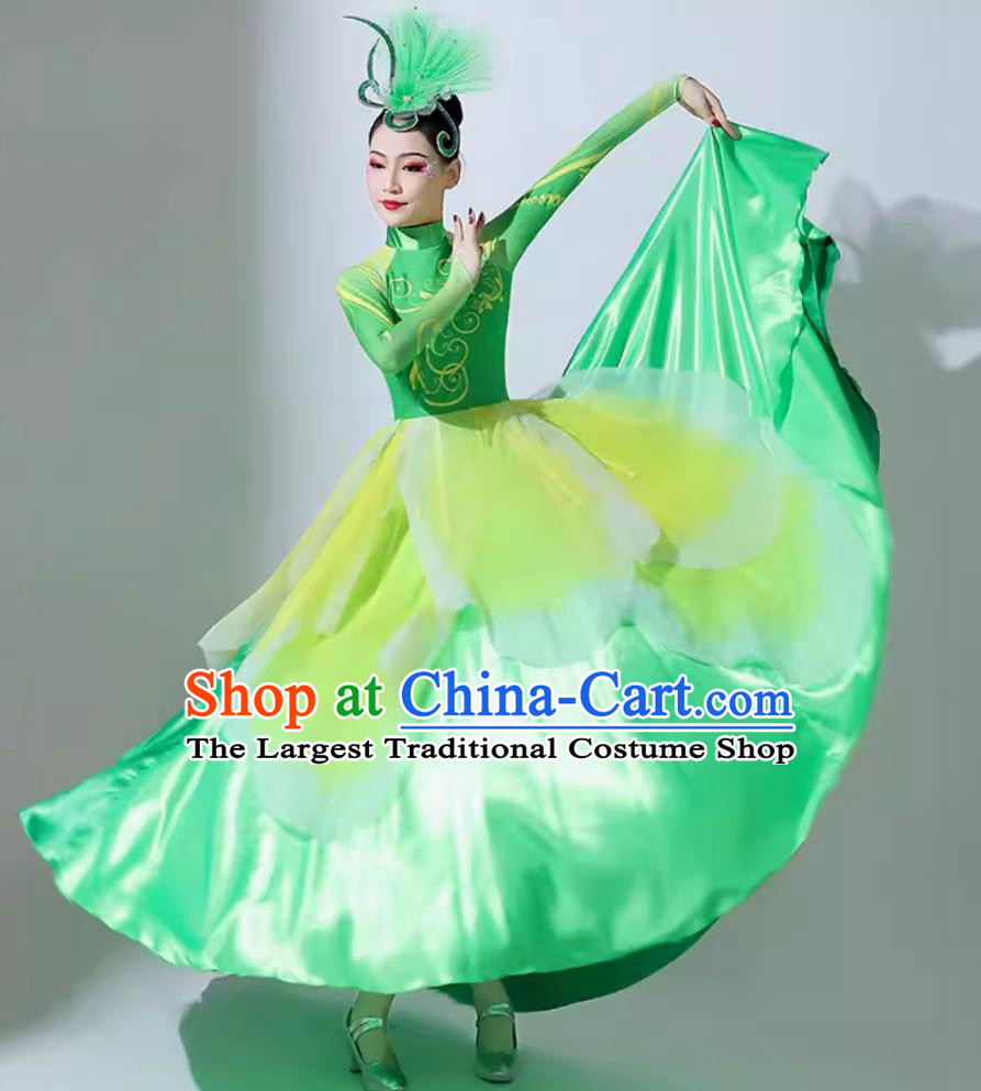 Women Group Dance Flower Clothing Chinese Spring Festival Gala Opening Dance Costume Modern Dance Dress