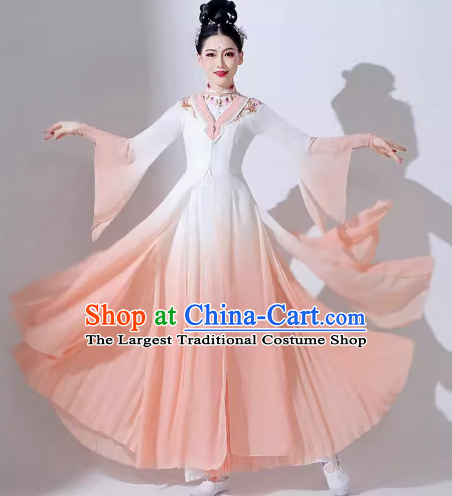 Women Group Stage Performance Clothing Chinese Classical Dance Costume Umbrella Dance Dress