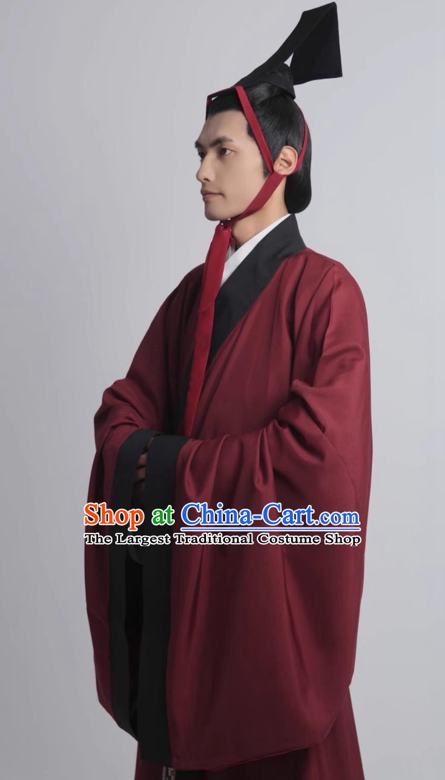 Traditional Male Hanfu Chinese Qin Dynasty Royal Prince Costume Ancient China Official Clothing