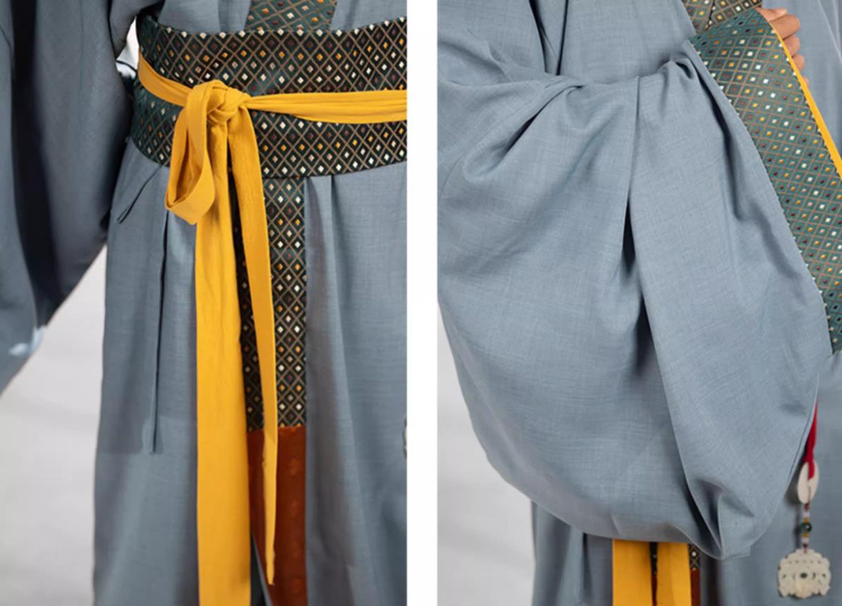 Ancient China Swordsman Clothing Chinese Travel Photography Costume Traditional Hanfu Blue Warring States Robe