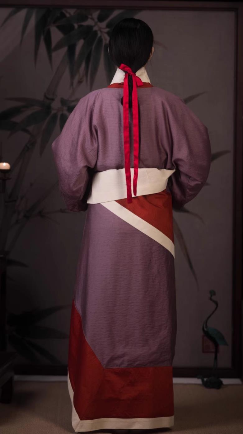 Traditional Hanfu Curving Front Robe Ancient China Court Woman Clothing Chinese Travel Photography Costume