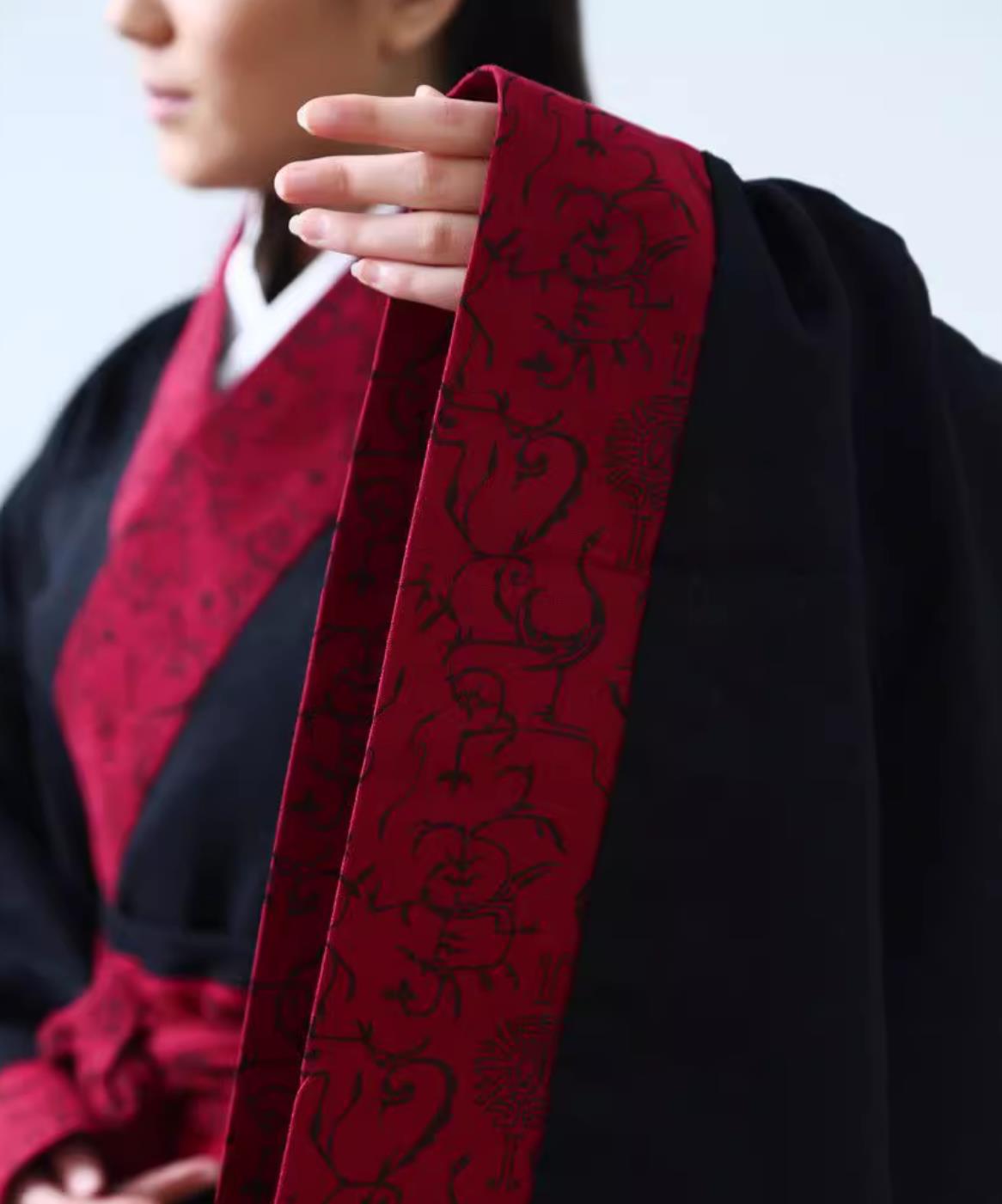 Chinese Travel Photography Costume Traditional Hanfu Curving Front Robe Han Dynasty Woman Dress Ancient China Clothing