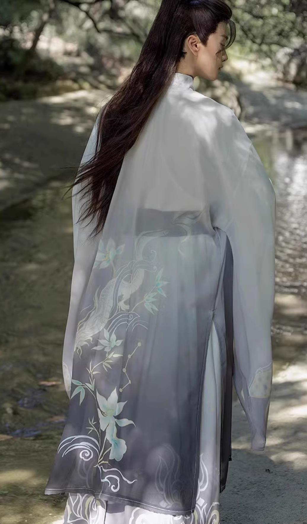 China Travel Photography Jin Dynasty Scholar Costume Traditional White Hanfu Outfit Ancient China Young Childe Clothing