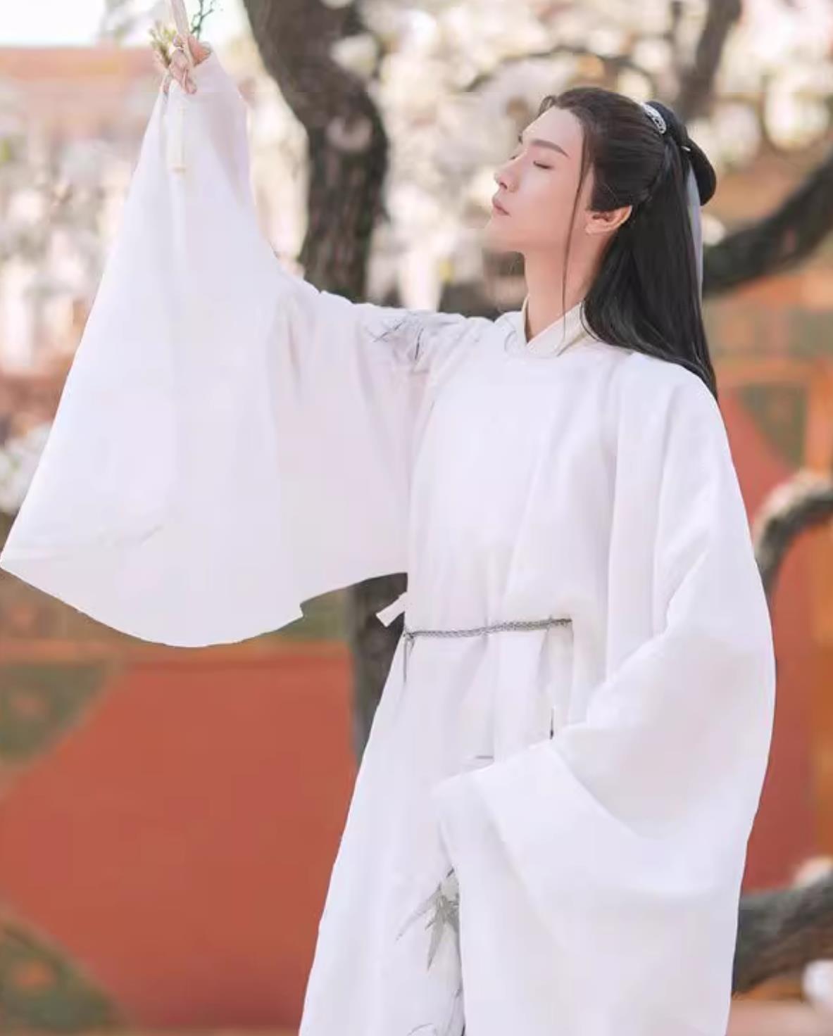 Ancient China Young Childe Clothing China Travel Photography Ming Dynasty Scholar Costume Traditional White Hanfu Robes