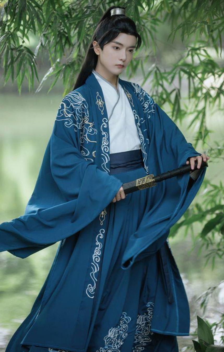 China Travel Photography Jin Dynasty Male Costume Traditional Hanfu Ancient China Wuxia Swordsman Clothing