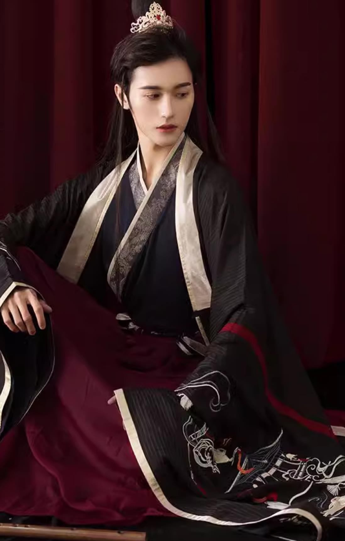 China Travel Photography Jin Dynasty Hero Costume The Untamed Wei Wuxian Traditional Hanfu Ancient China Wuxia Swordsman Clothing