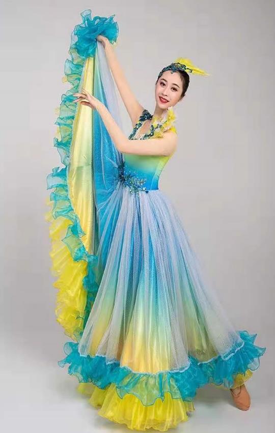 Women Group Stage Performance Costume Professional Modern Dance Clothing China Spring Festival Gala Opening Dance Dress