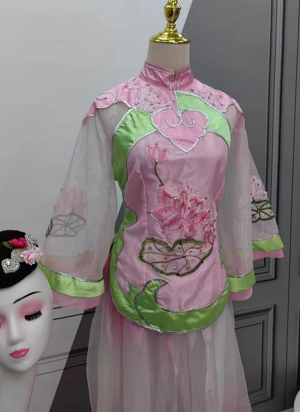 Women Solo Stage Performance Costume Classical Dance Clothing China Fan Dance Xiuhe Suit