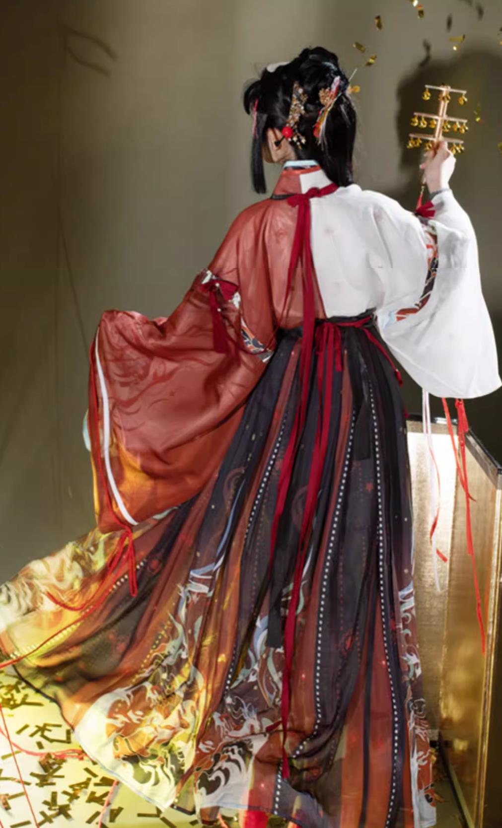 Ancient China Court Woman Clothing Chinese Jin Dynasty Princess Dress Traditional Hanfu Blouse and Skirt Complete Set