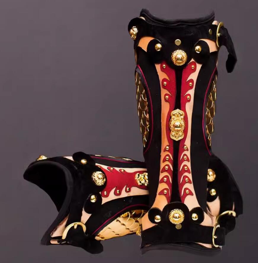 Handmade Chinese Metal Armor Greaves Ancient China Ming Dynasty General Shin Guards