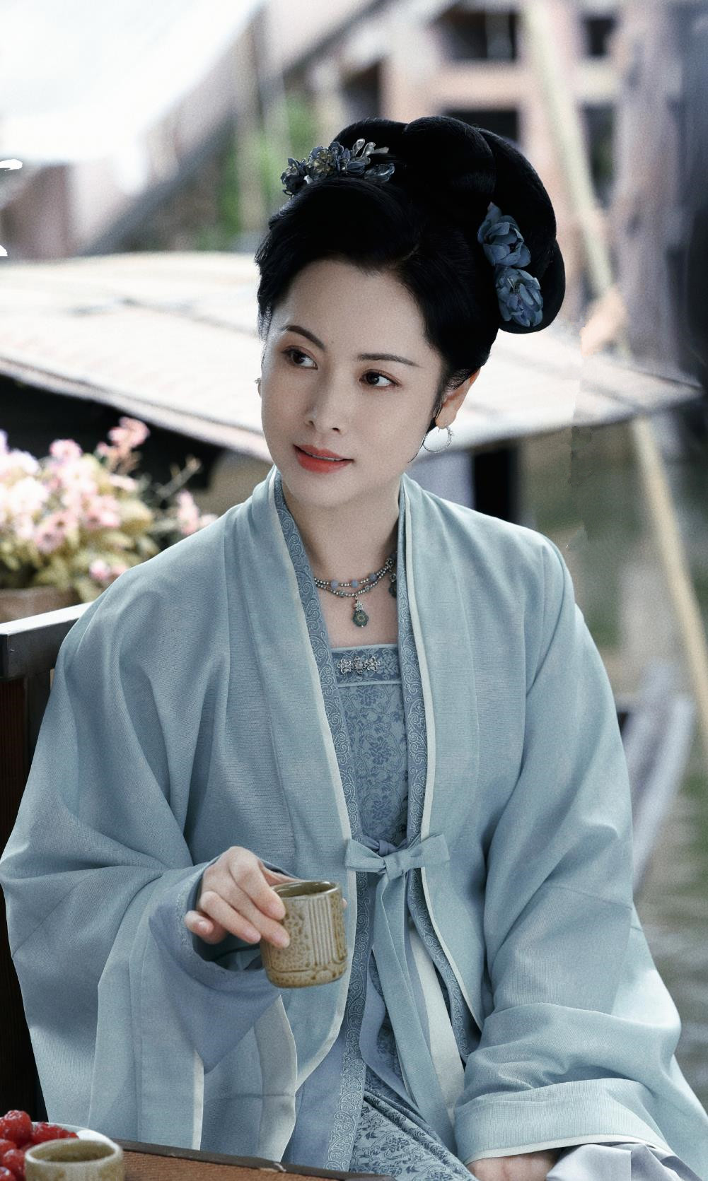 Traditional Ming Dynasty Hanfu Chinese TV Series Blossoms in Adversity Countess Qi Hui Lan Costume Ancient China Noble Woman Clothing