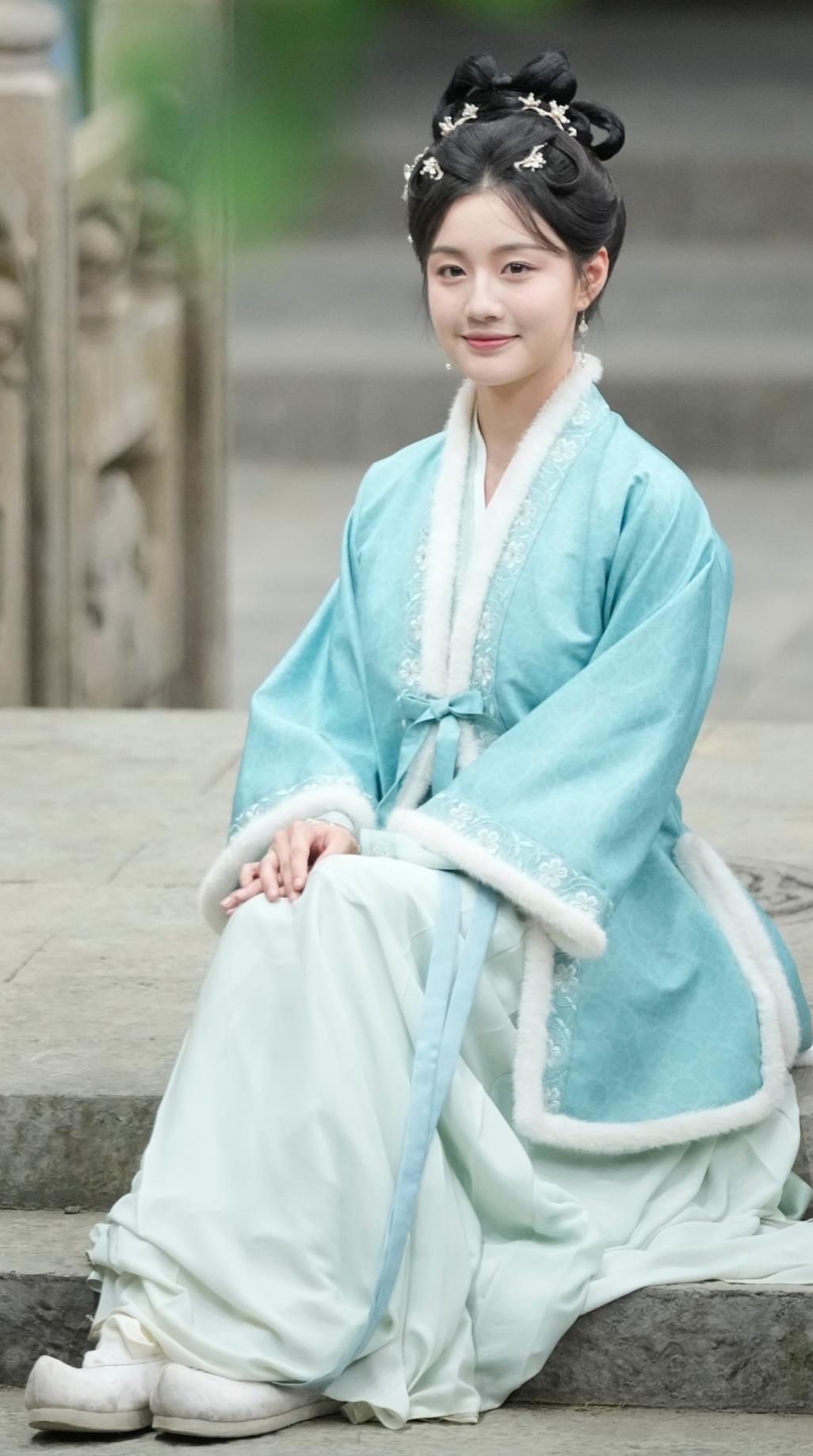 Ancient China Noble Woman Clothing Traditional Winter Hanfu Dress Chinese TV Series Blossoms in Adversity Princess Costume