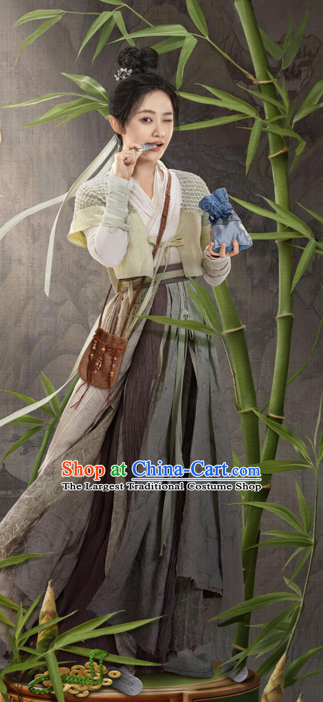 Chinese TV Series In Blossom Young Lady Bai Xiao Sheng Costume Ancient China Civilian Girl Clothing Traditional Hanfu