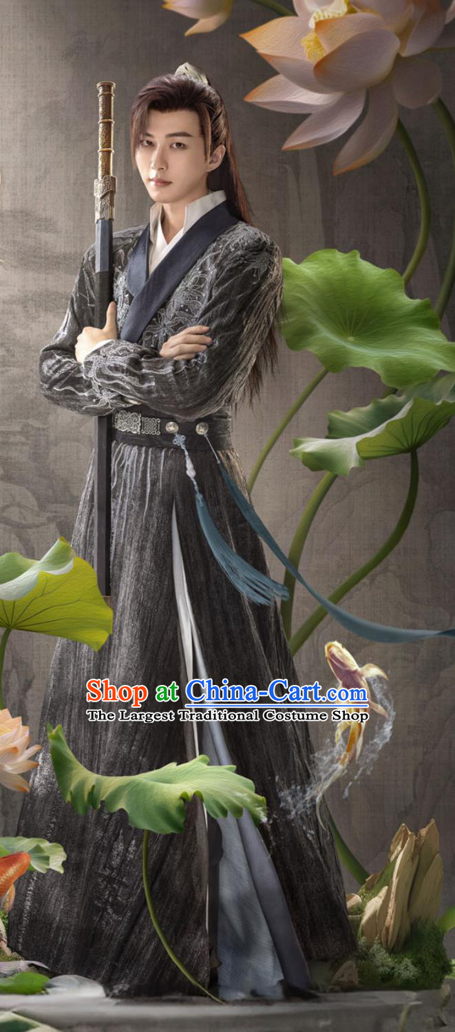 Ancient China Young Hero Clothing Wuxia Hanfu Chinese TV Series In Blossom Swordsman Zhuo Lan Jiang Costume
