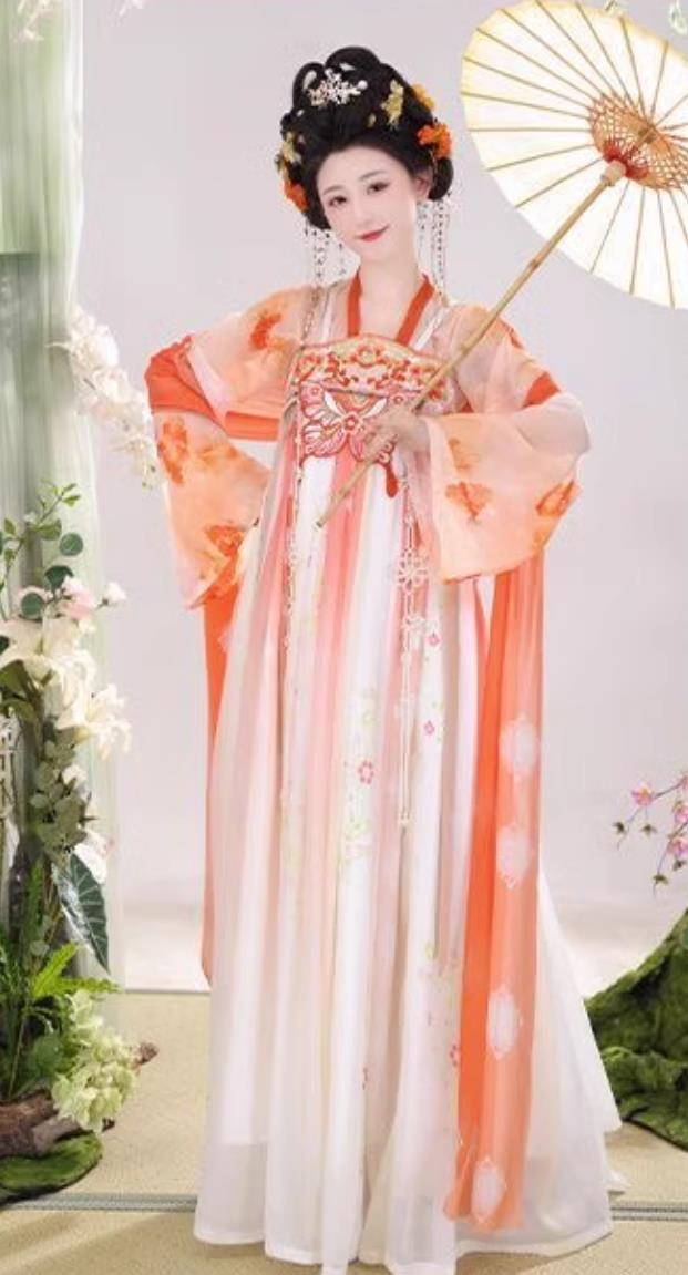 Traditional Hanfu Chinese Tang Dynasty Court Lady Dress Ancient China Princess Clothing