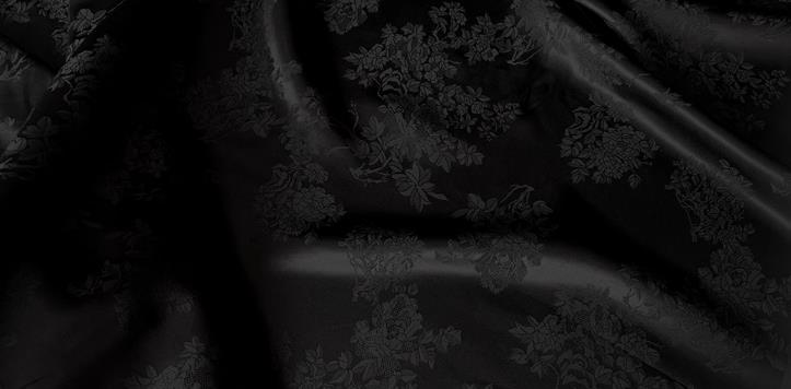 Black China Traditional Design Fabric Chinese Qipao Mulberry Silk Cloth Classical Flowers Pattern Jacquard Material