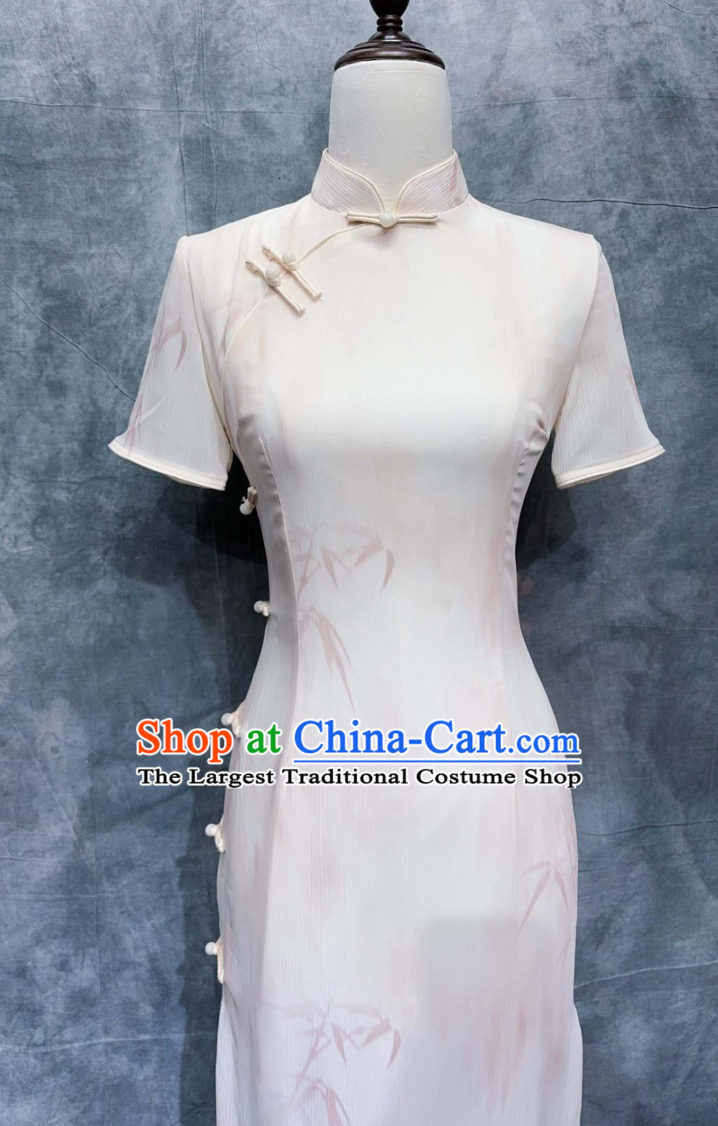 China Classical Cheongsam Modern Qipao Dress Minguo Woman Costume