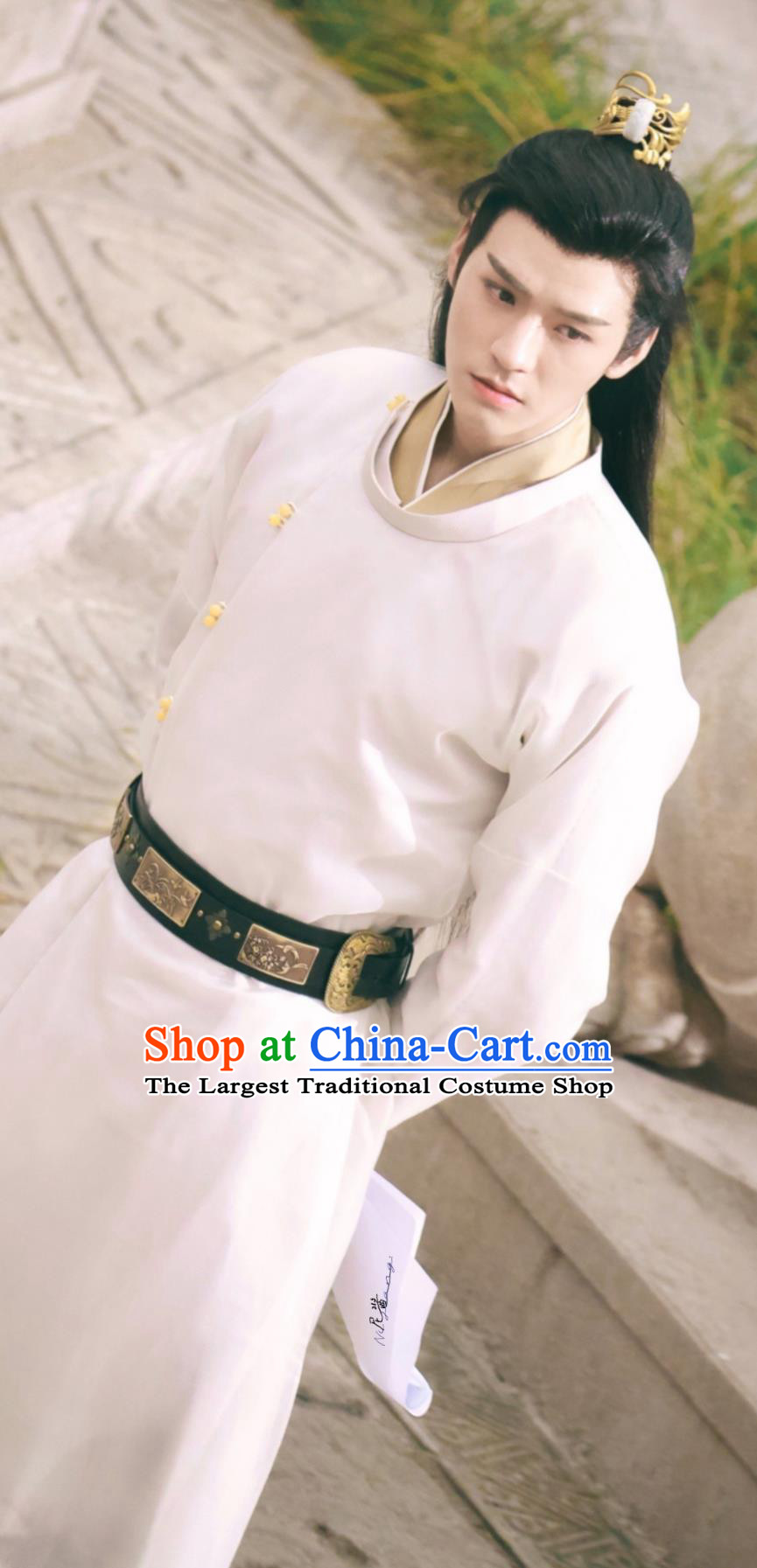 TV Series The Legend of An Le Crown Prince Han Ye White Outfit Ancient China Noble Childe Clothing Traditional Mens Hanfu