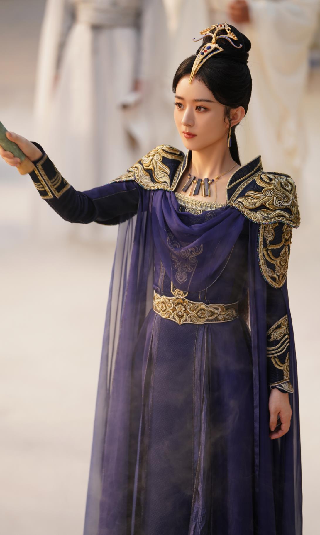 Chinese TV Series The Legend Of Shen Li Monarchess Purple Dress Ancient Swordswoman Garment Costume