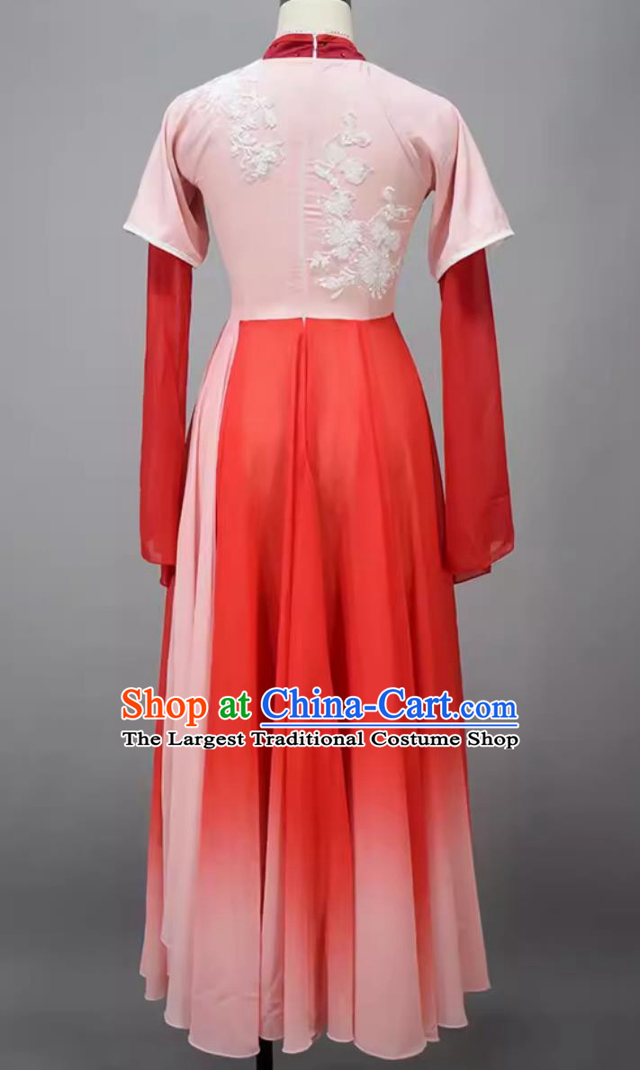 Chinese Dance Contest Program Hong Yan Ning Xiang Replica Dress China Classical Dance Clothing