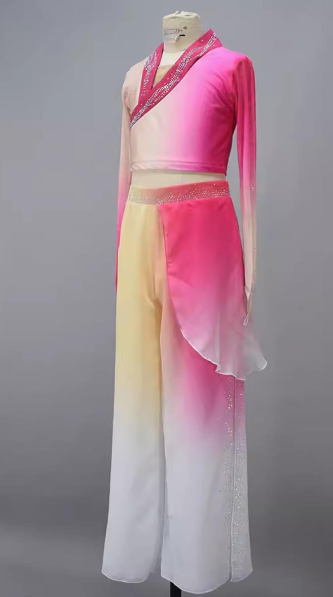 Chinese Dance Contest Program Fox Legend Replica Costume China Classical Dance Pink Uniform