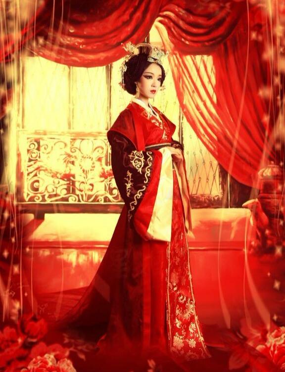 Ancient China Empress Costume Traditional Hanfu Clothing Chinese Han Dynasty Queen Wei Zi Fu Dress